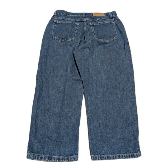 Vtg Lee Riders Capri Jeans Womens 12M Blue Denim High Rise Mom - Picture 2 of 4